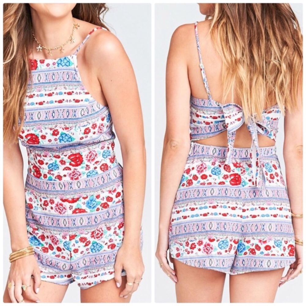 Show Me Your Mumu Afton Tie Back Floral Romper